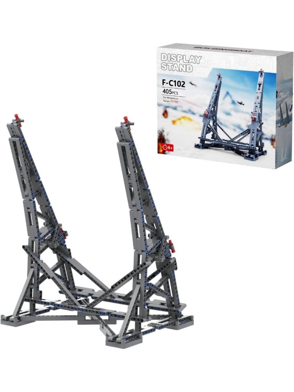 Sturdy Vertical Display Bracket for Lego Starship Model - Perfect Gift